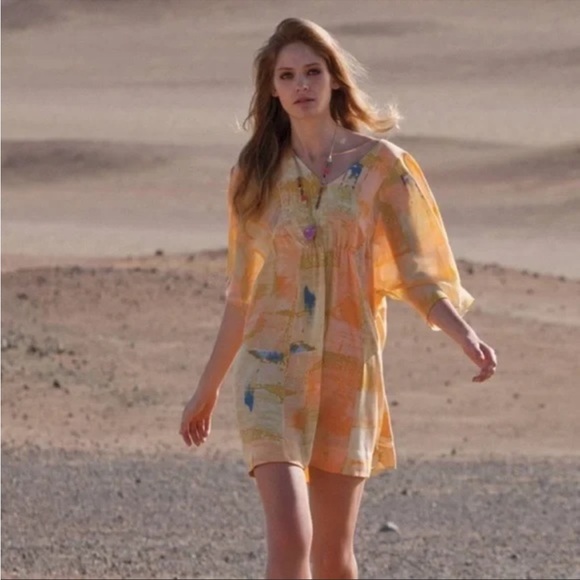Maeve Anthropologie Ume Silk Watercolor Print Tunic Dress Sz 4 - Picture 4 of 10